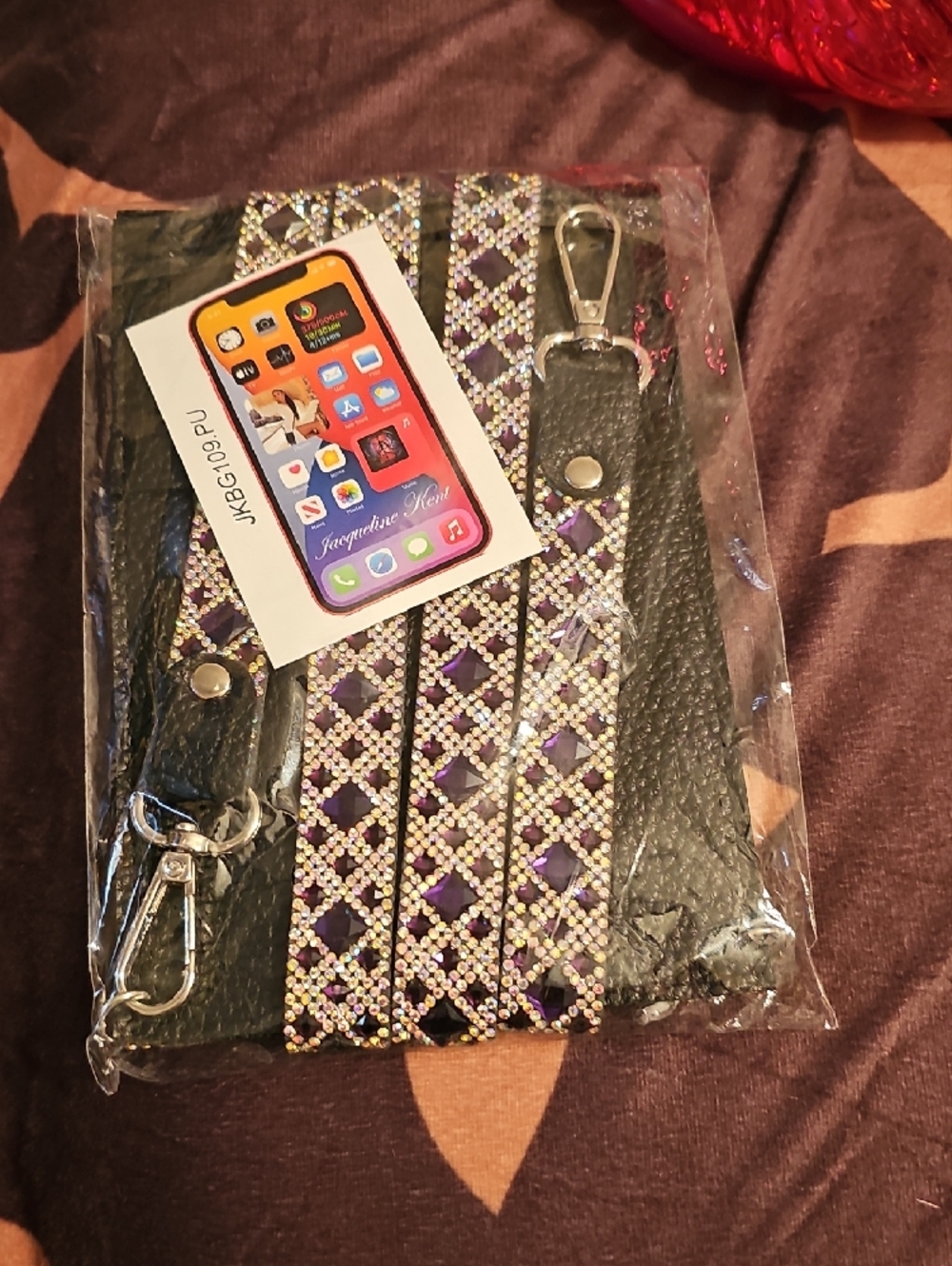 Amethyst Purple Crystal Phone Purse - Royal Ice Style - Picture 4 of 4